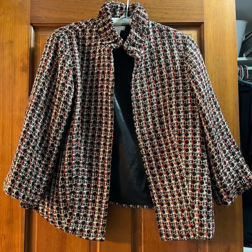 Chico's Black and Red Tweed Blazer - Picture 1 of 4
